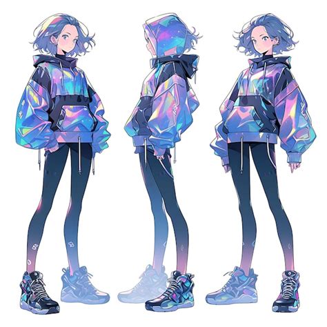 Premium AI Image | Character Anime Concept Androgynous Tall Person With ...