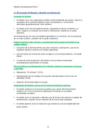 Tema 1 Teoria Del Estado Y Derecho Constitucional I Pdf