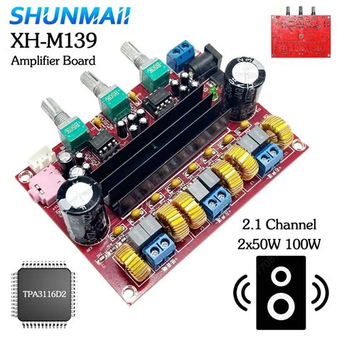 XH M139 TPA3116D2 Digital Subwoofer Power Amplifier Board 2x50W 100W 2