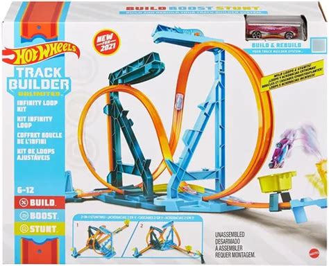 Hot Wheels Track Builder Kit Infinity Loop Mattel Color Azul Mercadolibre