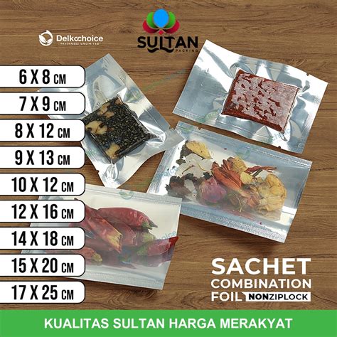 Jual Plastik Kemasan Sachet Saset Kombinasi Transparan Foil Non Ziplock