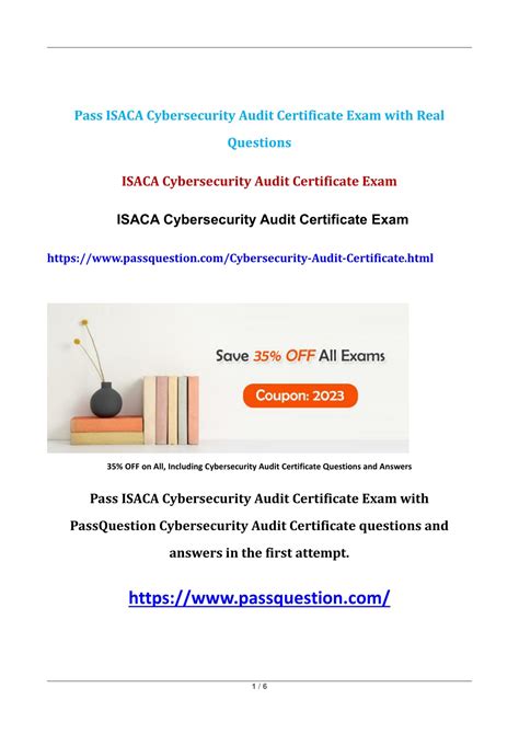 Ppt Isaca Cybersecurity Audit Certificate Exam Questions Powerpoint