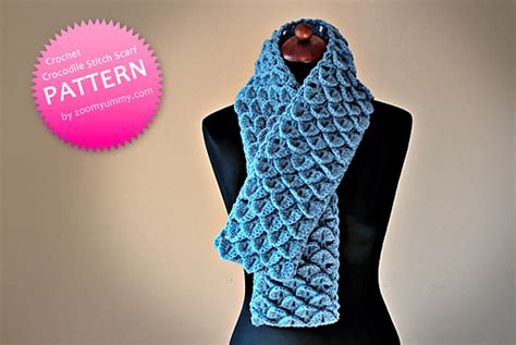 Ravelry: Crocodile Stitch Scarf pattern by zoom yummy