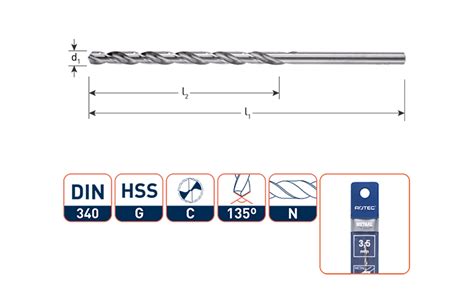 Hss Spiraalboor Metaalboor Din Lang Type N In Etui