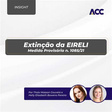 Extinção da EIRELI Medida Provisória n 1085 21