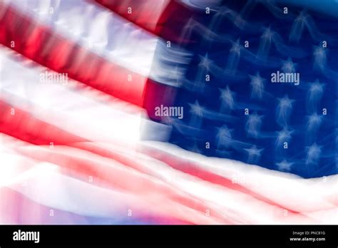 Stars And Stripes Blurry Detail Of An American Flag Stock Photo Alamy