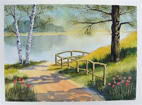 Summer Reflections - After Terry Harrison | Watercolor landscape ...
