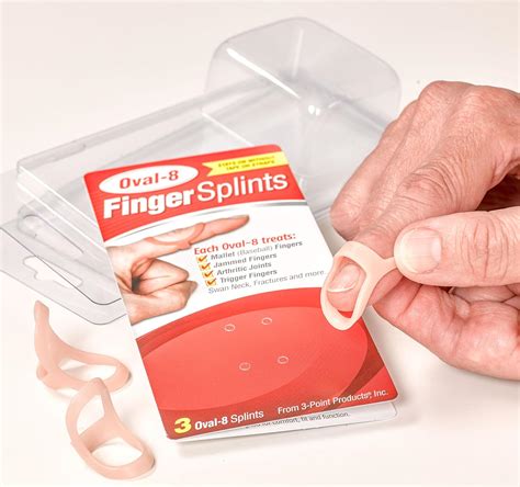 Oval 8 Finger Splint Graduated Set Sizes 2, 3, 4