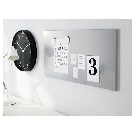 Spontan Magnetic Board Silver Colour 37 X 78 Cm Ikea