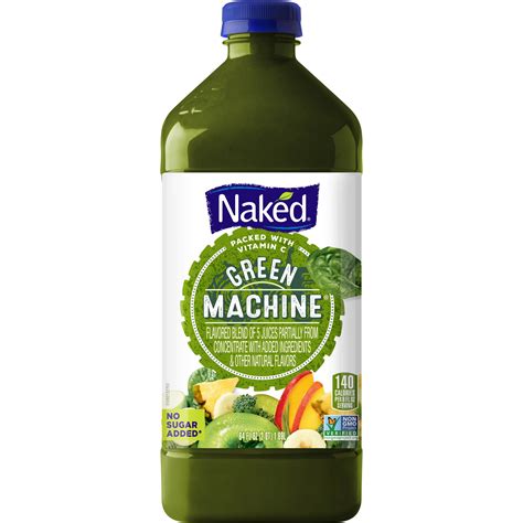 Naked Real Smoothies No Sugar Added Non GMO Green Machine Fruit Juice
