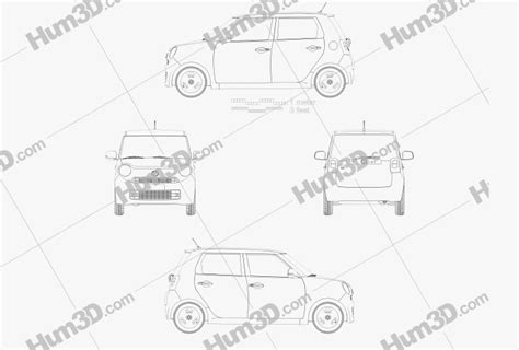 Honda N-One 2015 Blueprint - 3DModels.org