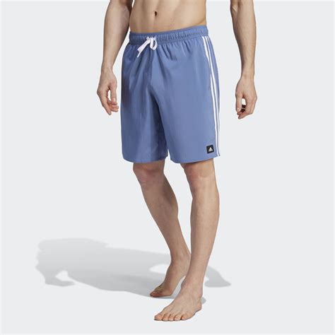 Adidas 3 Stripes CLX Swim Shorts Blue Adidas UAE