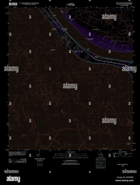 Map of port sulphur hi-res stock photography and images - Alamy