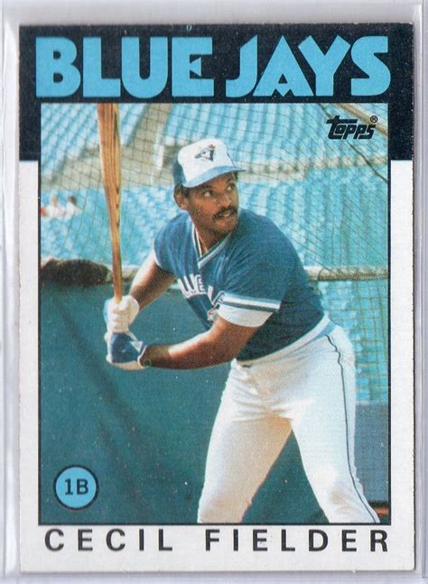 CECIL FIELDER RC 1986 Topps 386 Baseball Card Toronto Blue Jays Etsy