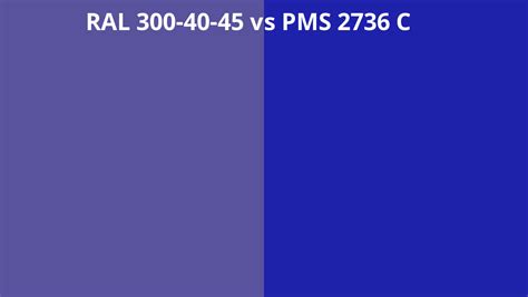 Ral 300 40 45 Vs Pms 2736 C Ral Colour Chart Uk