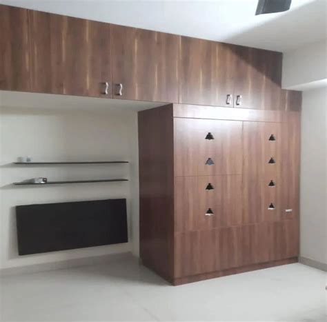 2 Doors Brown Wooden Wardrobe With Locker At Rs 850 Sq Ft In Faridabad