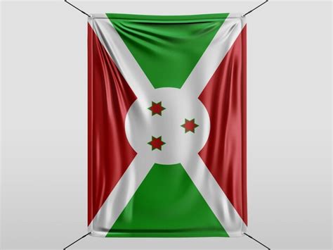 Premium Photo Burundi Of D Render Flag Isolated And White Background