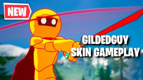 New Gildedguy Skin Gameplay Fortnite Gildedguy Bundle Youtube