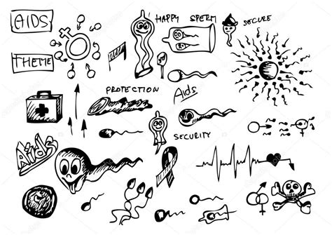 Hand Drawn Sexurity Sex Icons Stock Vector Image By Jonnysek 6390949