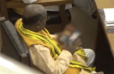 Tripura BJP MLA Jadab Lal Nath Caught Watching Porn During Assembly Session Video Goes Viral
