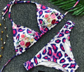 Pop Lady Sexy Purple Leopard Print Bikini On Luulla