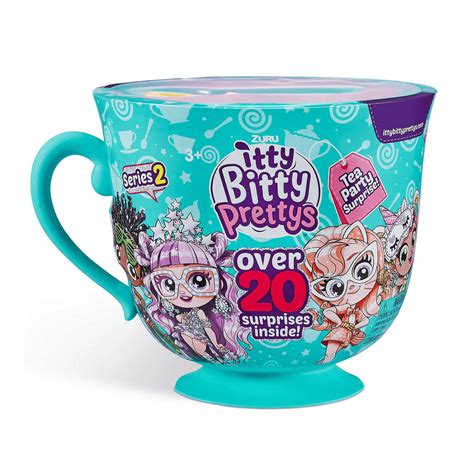 Zuru Itty Bitty Prettys Tea Party Playset Series 2 Ultimate Teacup Dolls With Over 20 Surprises