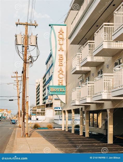 Aqua Beach Hotel, in Wildwood, New Jersey Editorial Stock Photo - Image ...