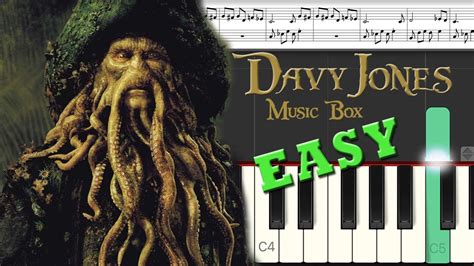 Pirates Of The Caribbean Davy Jones Music Box Easy Piano Tutorial