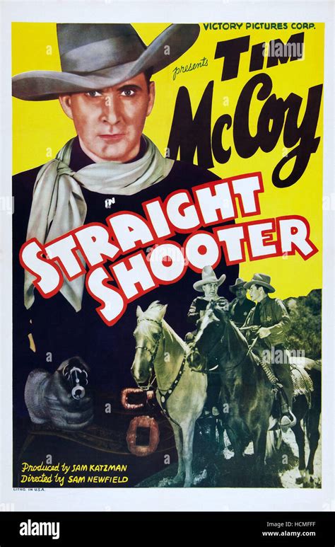 Straight Shooter Us Poster Art Left Tom Mccoy 1939 Stock Photo Alamy