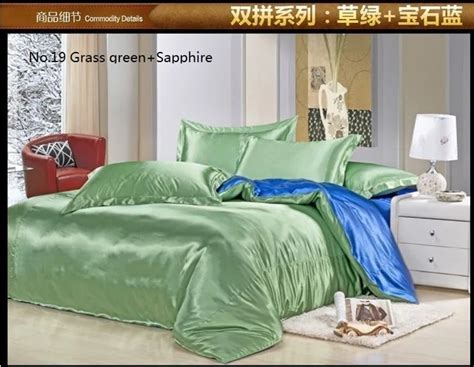 Buy Silk Comforter Sets Royal Blue Satin Bedding Set