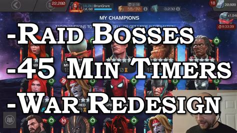 Raids Bosses 45 Min Timers War Overhaul Alliance Roadmap Marvel Contest Of Champions