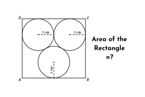 Area Of The Rectangle Formed By Connecting The Tangents Of The Circles Math Geometry Problem