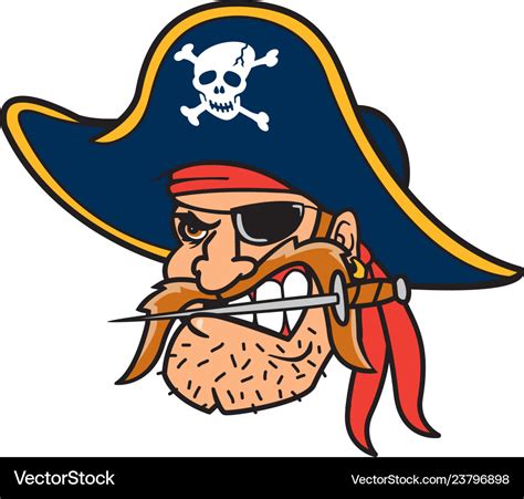 Pirate Head Logo Mascot Royalty Free Vector Image