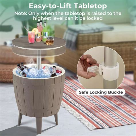 Laicejoy Gallon Cooler Bar Table Outdoor Cooler Side Table W