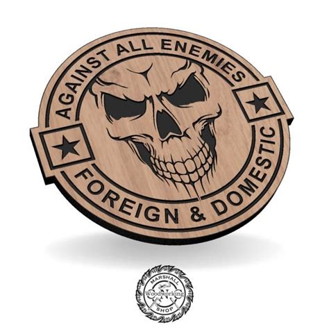 Against All Enemies Skull Patriot Nation Design