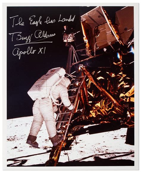 Bid Now Buzz Aldrin Signed Apollo Lunar Landing Photo December