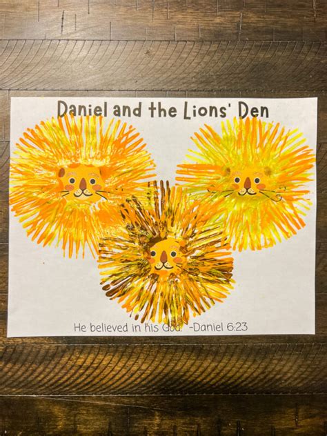 Daniel and the Lions’ Den Craft- FREE Printable! - Mason Jar of Memories