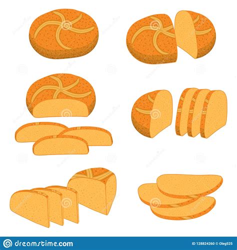 Ejemplo Del Vector Del Sistema De Pan Cocido Ilustración del Vector