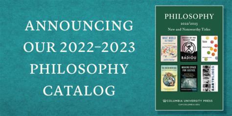 Announcing Our 2022 2023 Philosophy Catalog Columbia University Press