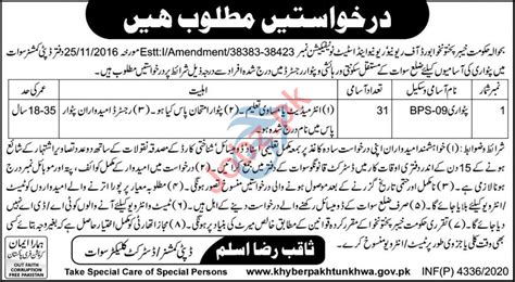 Khyber Pakhtunkhwa Board Of Revenue Authority Kpra Jobs 2020 2024 Job