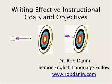 Ppt Writing Effective Instructional Goals And Objectives Powerpoint