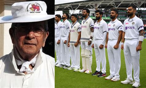 Eng V Ind 2021 Indian Team Sport Black Armbands In Tribute To Late