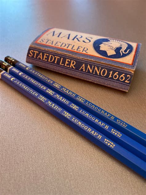 J S Staedtler Mars Lumograph Art Pencils Never Used Etsy