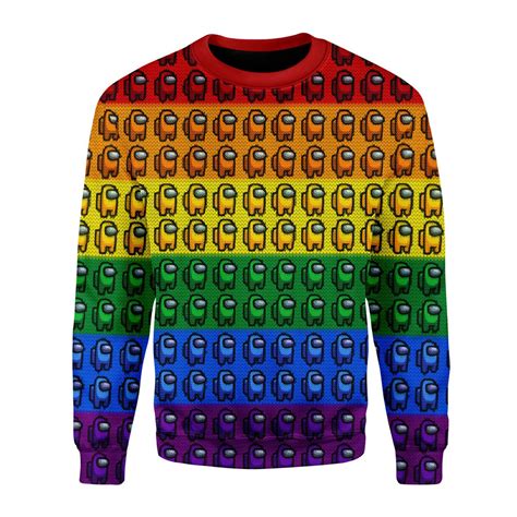 Among Us Gay Pride Christmas Sweater Stormmerch Exclusive StormMerch
