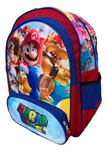 Mochila Mario Bros 3d Escolar Primaria M 50 Med Envio Gratis Envío gratis