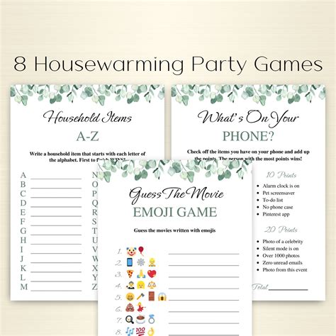 8 printable housewarming party games new home party games apartment ...