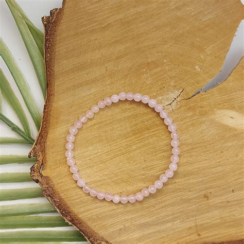 Bracelet Quartz Rose Mm Pierres Et Artisanat