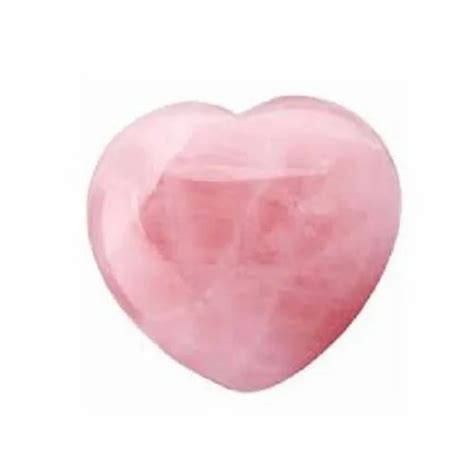 Pink Excellent Rose Quartz Puffy Heart For Making Jewelry At Rs