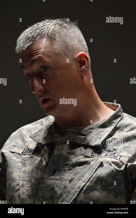 Chief Warrant Officer 4 Timothy D Lowe Speaks To Officers And Warrants