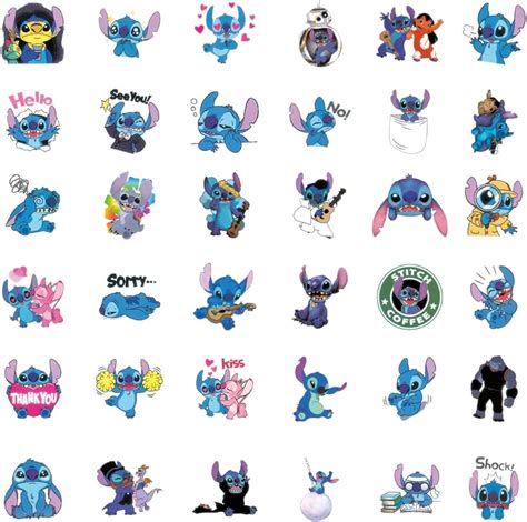 Stitch Drinking Coffee Starbucks Disney Cute Sticker Decal Stich